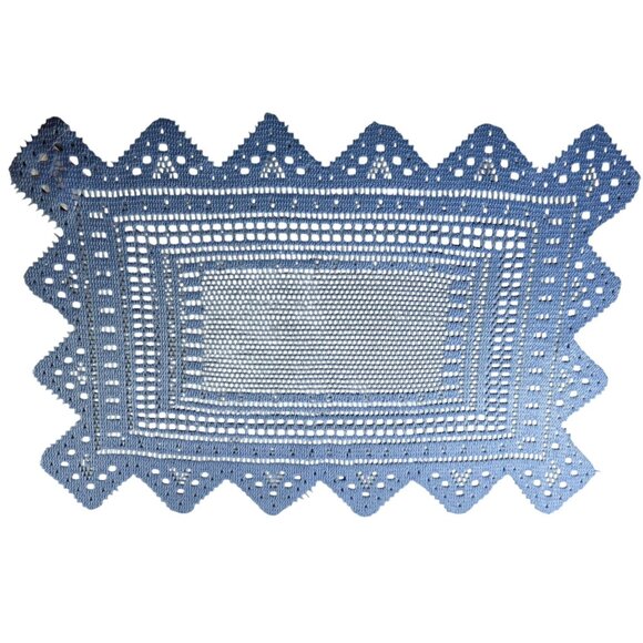 Set of 12 lace placemats Purple violet Polyester cottagecore grannycore - Picture 1 of 6